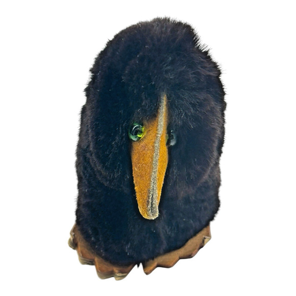 c1960s Fauni Style Nordic Trumpet Nose Troll Doll Fur Glass Eyes Finland VTG - Picture 9 of 11